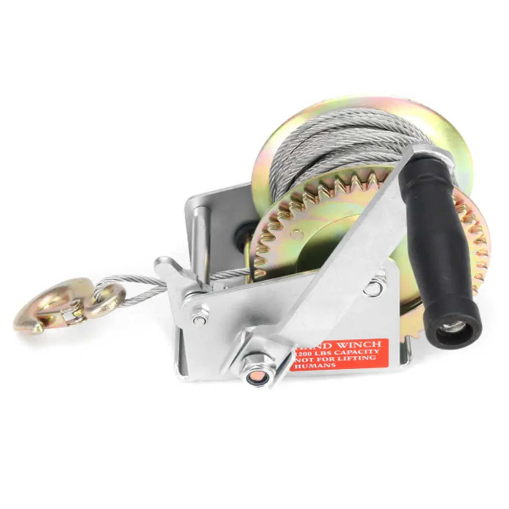 1200lb Manual Hand Winch Steel Wire - Boat Jet Ski Marine Trailer Crank 500KG - Nautica auto Marin heaven