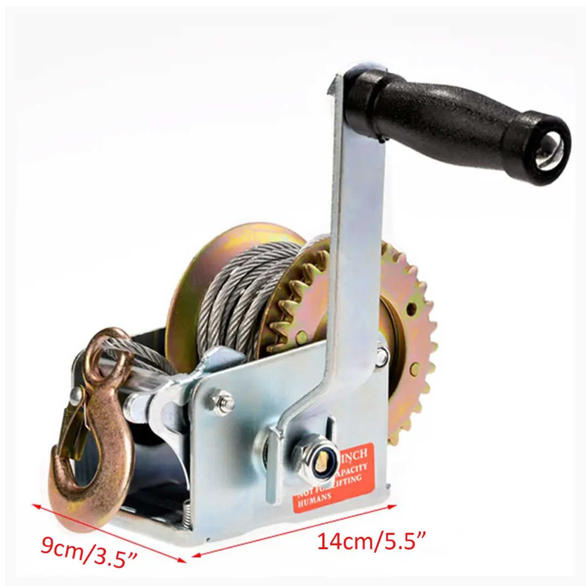 1200lb Manual Hand Winch Steel Wire - Boat Jet Ski Marine Trailer Crank 500KG - Nautica auto Marin heaven