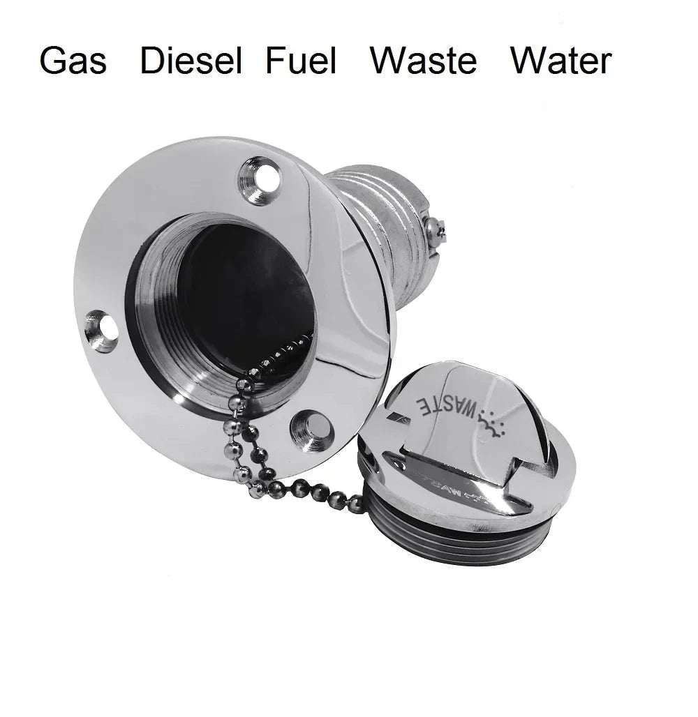 316 Stainless Steel Boat Fuel Filler 38mm - Durable Marine Fuel Filler Cap - Nautica auto Marin heaven
