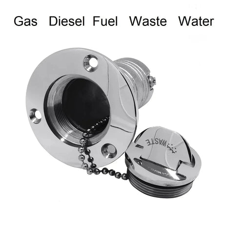 316 Stainless Steel Boat Fuel Filler 38mm - Durable Marine Fuel Filler Cap - Nautica auto Marin heaven