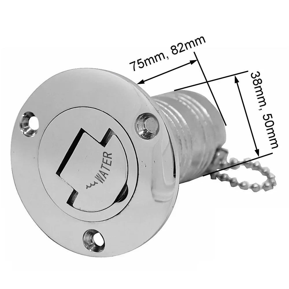 316 Stainless Steel Boat Fuel Filler 38mm - Durable Marine Fuel Filler Cap - Nautica auto Marin heaven