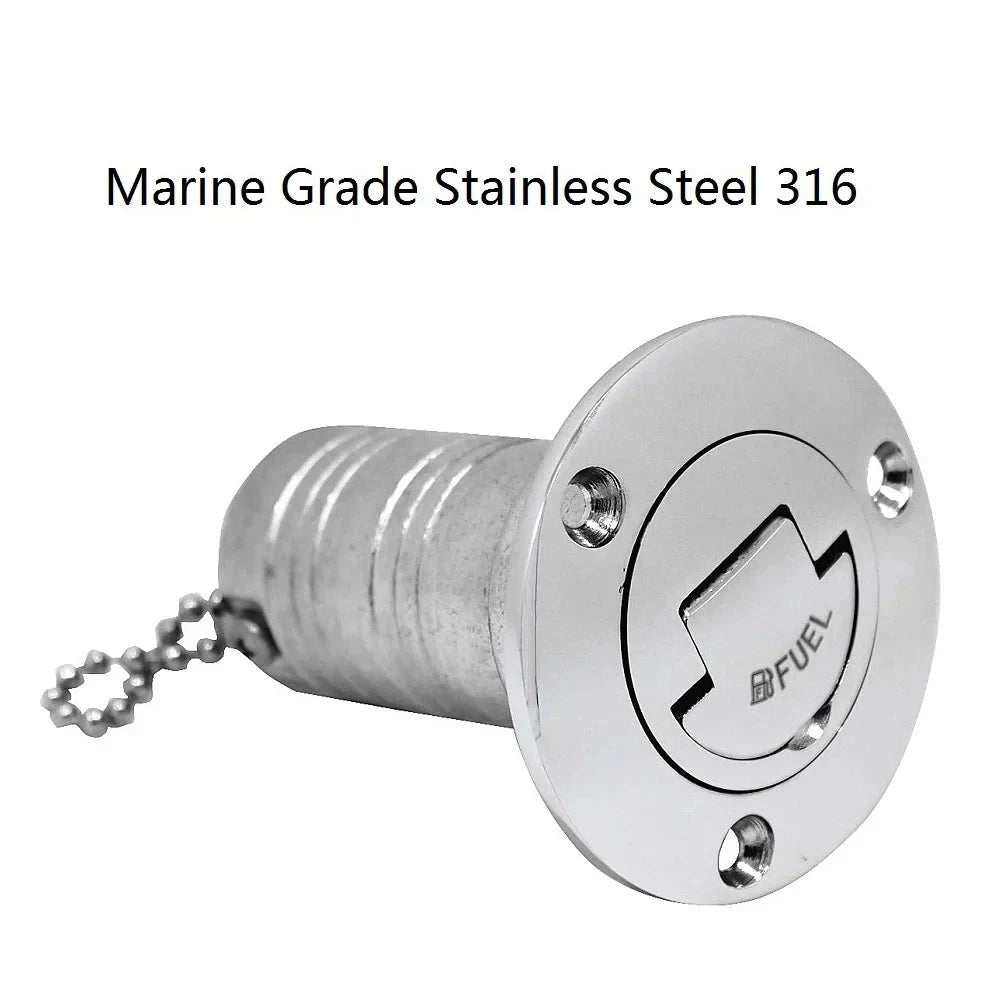 316 Stainless Steel Boat Fuel Filler 38mm - Durable Marine Fuel Filler Cap - Nautica auto Marin heaven
