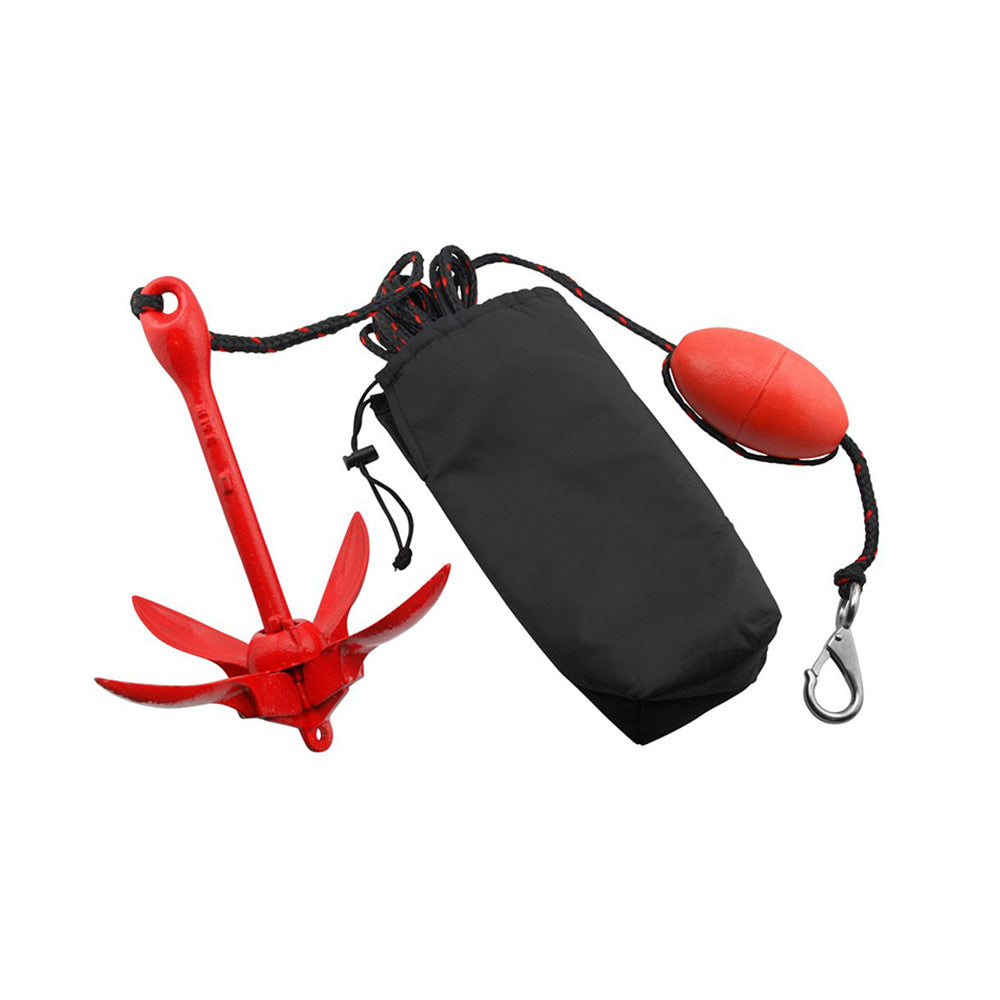 1. 5KG PWC FOLDING ANCHOR KIT- GRAPNEL or ROPE or FLOAT or HOOK - Kayak or Boat or Jet Ski or Canoe - Nautica auto Marin heaven