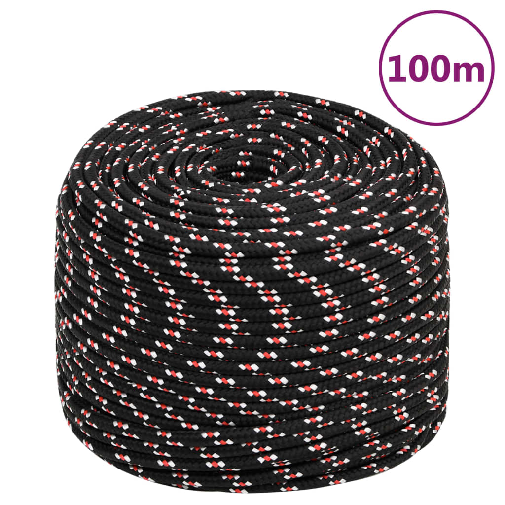 NNEVL Boat Rope 10mm Black - 100m Polypropylene - Nautica auto Marin heaven