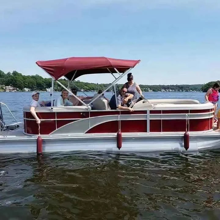 24Ft NEW High Quality Aluminum & Fiberglass Luxury Yacht Pontoon Boat for Parties & Sports