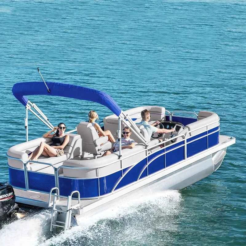 24Ft NEW High Quality Aluminum & Fiberglass Luxury Yacht Pontoon Boat for Parties & Sports