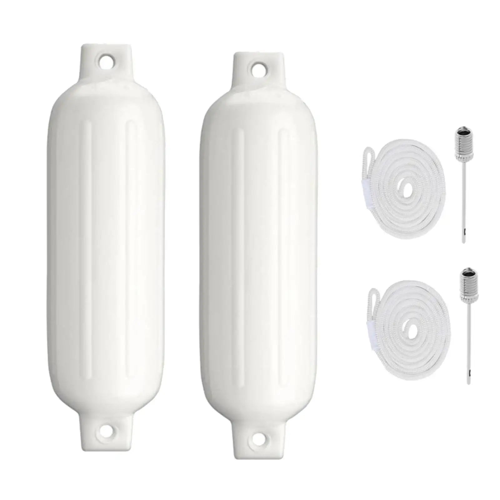 2pcs Boat Inflatable Fender - Marine Boat Bumper Buoy Mooring Cushion with UV Protection for Yacht Accessories 4.3x15.7'
