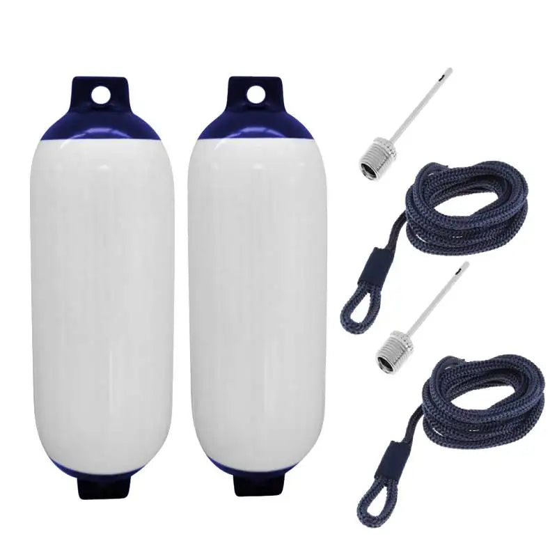 2pcs Boat Inflatable Fender - Marine Boat Bumper Buoy Mooring Cushion with UV Protection for Yacht Accessories 4.3x15.7'