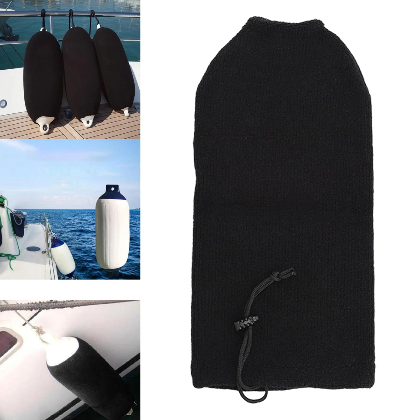 2pcs Boat Inflatable Fender - Marine Boat Bumper Buoy Mooring Cushion with UV Protection for Yacht Accessories 4.3x15.7'