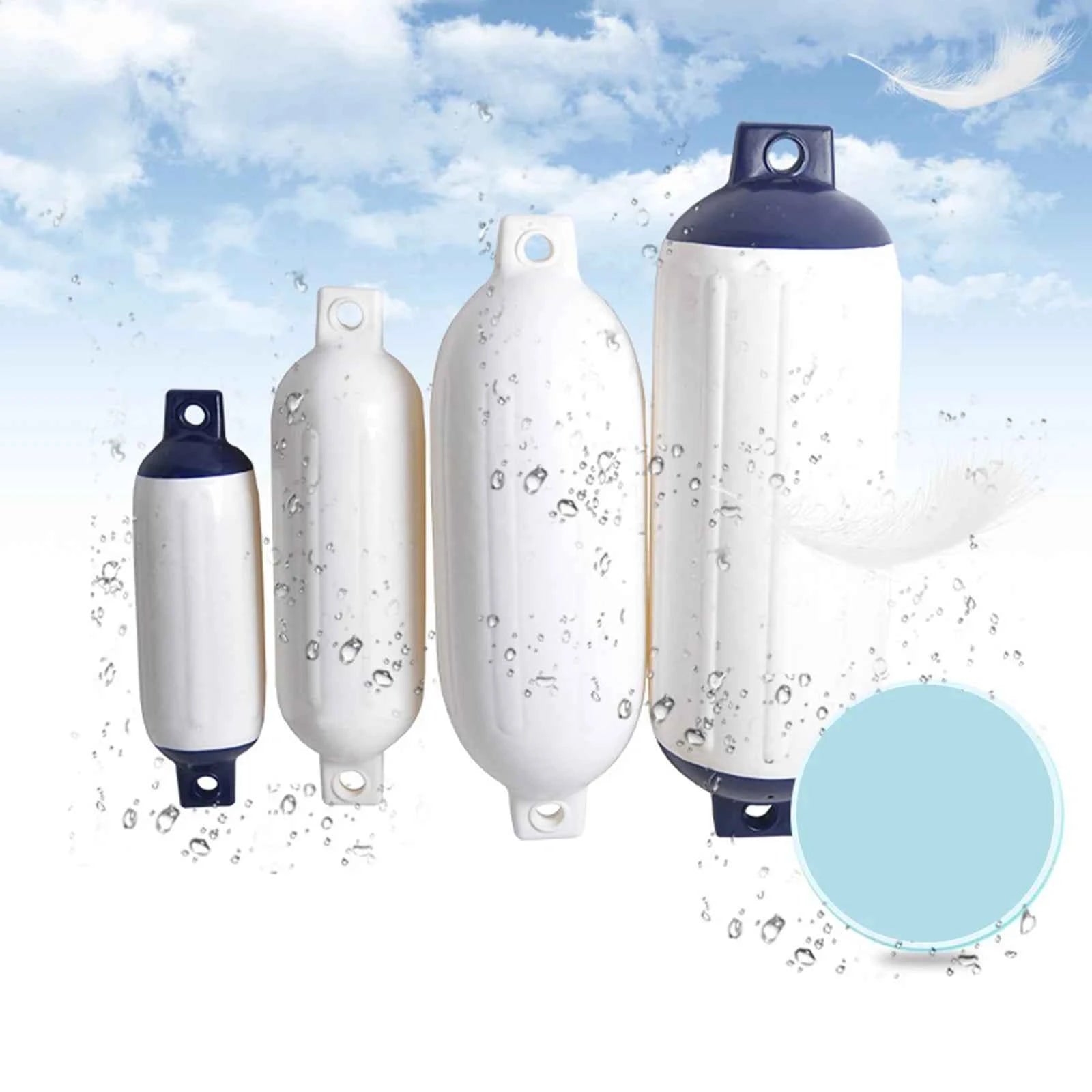 4 Pack Boat Fenders for Pontoon 11x40cm Buoys Protector Accessories for Docking