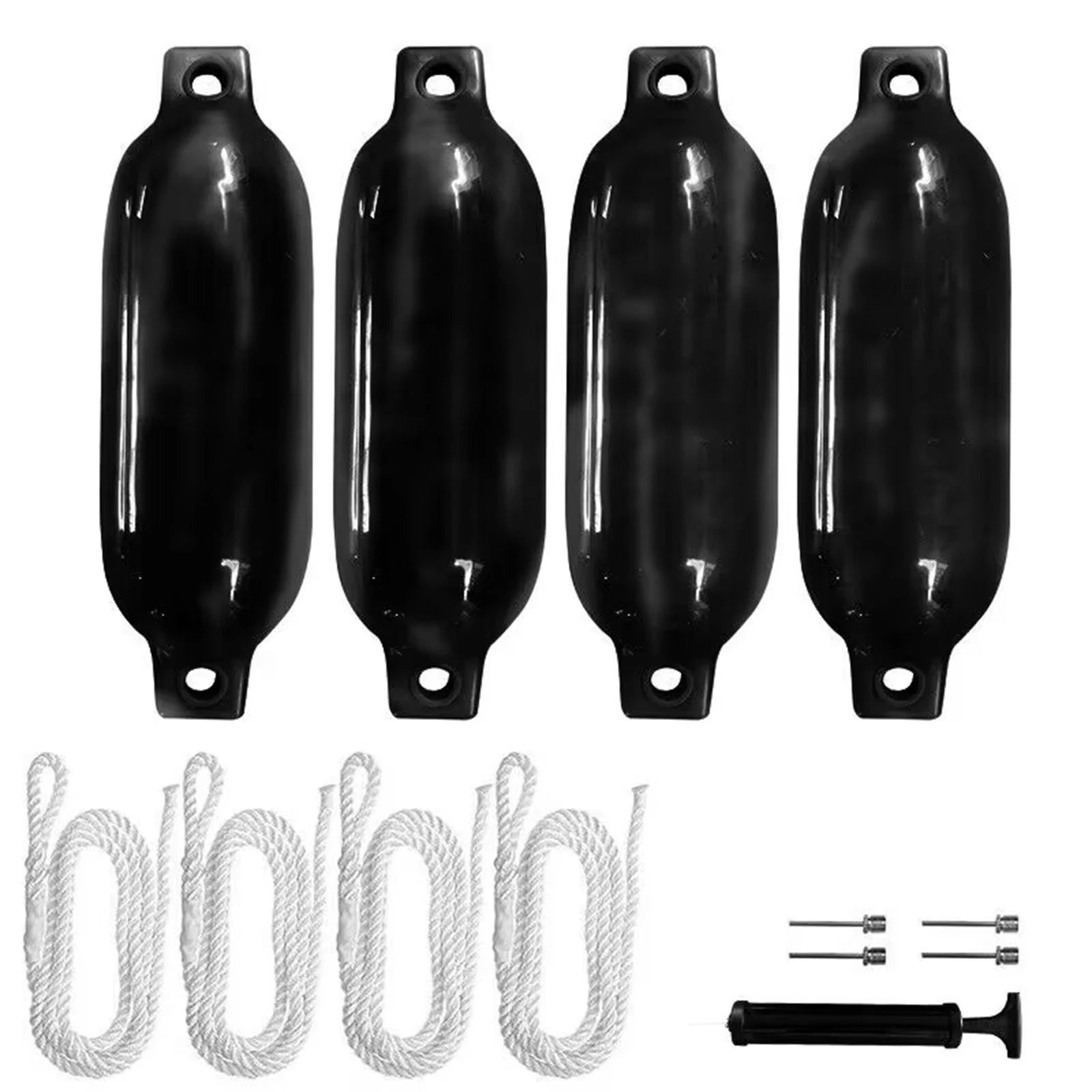 4 Pack Boat Fenders for Pontoon 11x40cm Buoys Protector Accessories for Docking