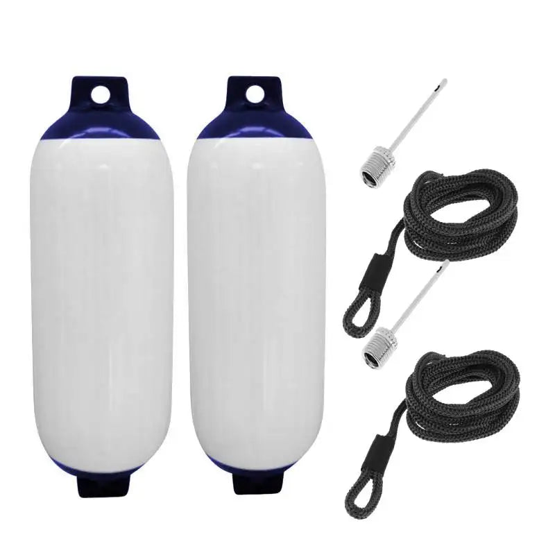 2pcs Boat Inflatable Fender - Marine Boat Bumper Buoy Mooring Cushion with UV Protection for Yacht Accessories 4.3x15.7'