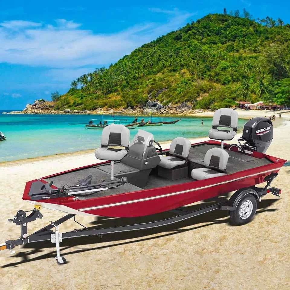 2025 New Welded Aluminum Jon Boat With Center Console Bass Boat 4 Passenger River Fishing Boats