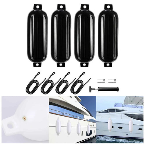 4 Pack Boat Fenders for Pontoon 11x40cm Buoys Protector Accessories for Docking
