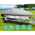 NNEDSZ Waterproof Boat Cover 16-18.5 Foot - Grey - Nautica auto Marin heaven