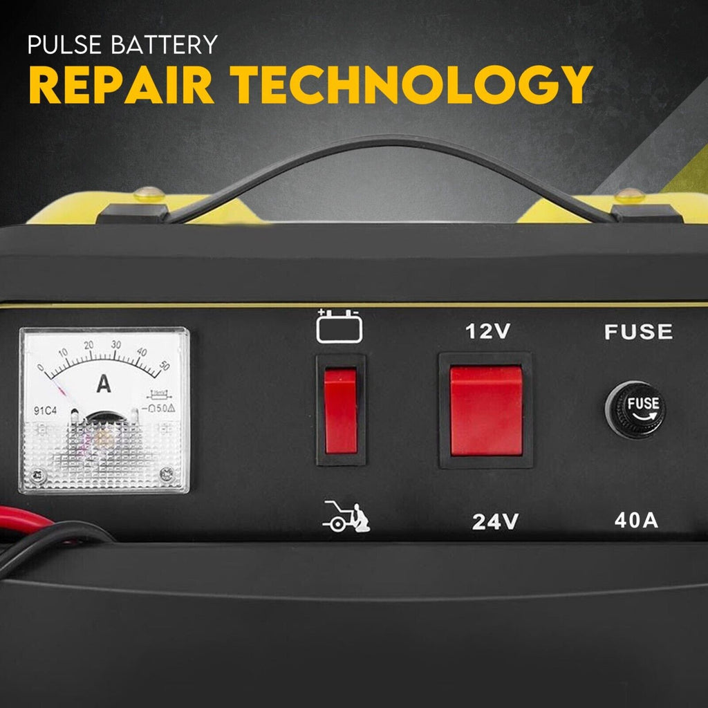 NNEDSZ 2IN1 Car Battery Charger Jump Starter 12V 24V 40A ATV Boat Tractor - Nautica auto Marin heaven